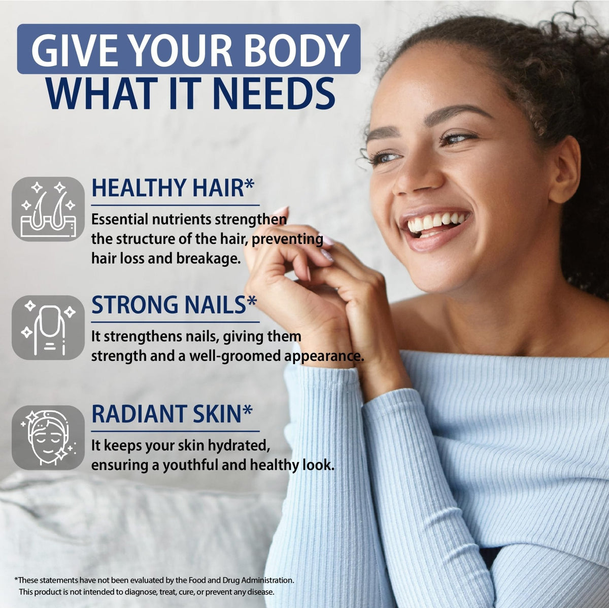 StrongVit Biotin with Hyaluronic Acid, Keratin and Collagen Supplements - 10000mcg for Hair Growth Women and Men - PrimeBioHealth - canada supplements