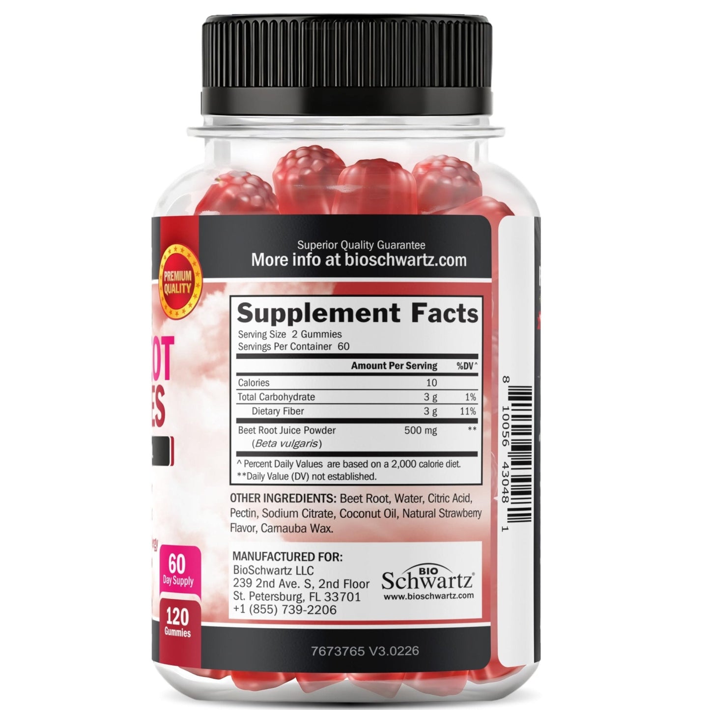 Sugar Free Beet Root Gummies - Nitric Oxide Gummies Infused with Coconut Oil for Highest Absorption - Supports Energy & Whole Body Health - PrimeBioHealth - canada supplements
