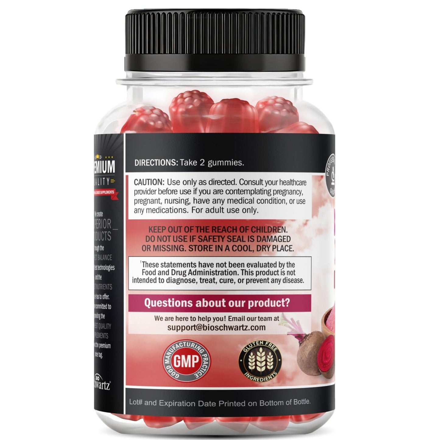 Sugar Free Beet Root Gummies - Nitric Oxide Gummies Infused with Coconut Oil for Highest Absorption - Supports Energy & Whole Body Health - PrimeBioHealth - canada supplements