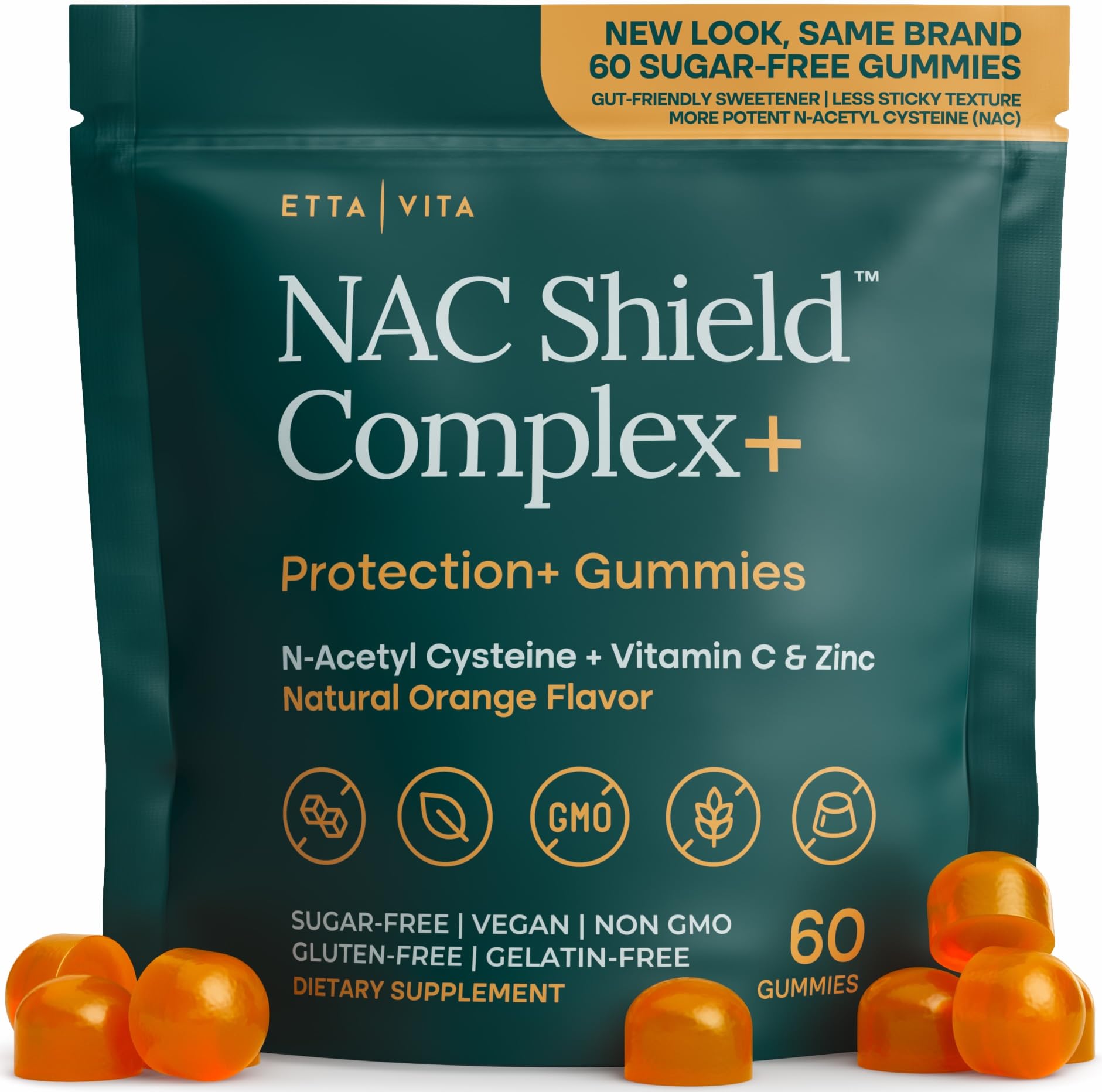 Sugar-Free NAC Gummies (Immune Support Complex) N-Acetyl Cysteine, Vitamin C & Zinc - Supports Respiratory Health, Liver Detox & Cleanse, Kidney Function, NAC Supplement for Kids and Adults - Vegan - PrimeBioHealth - canada supplements