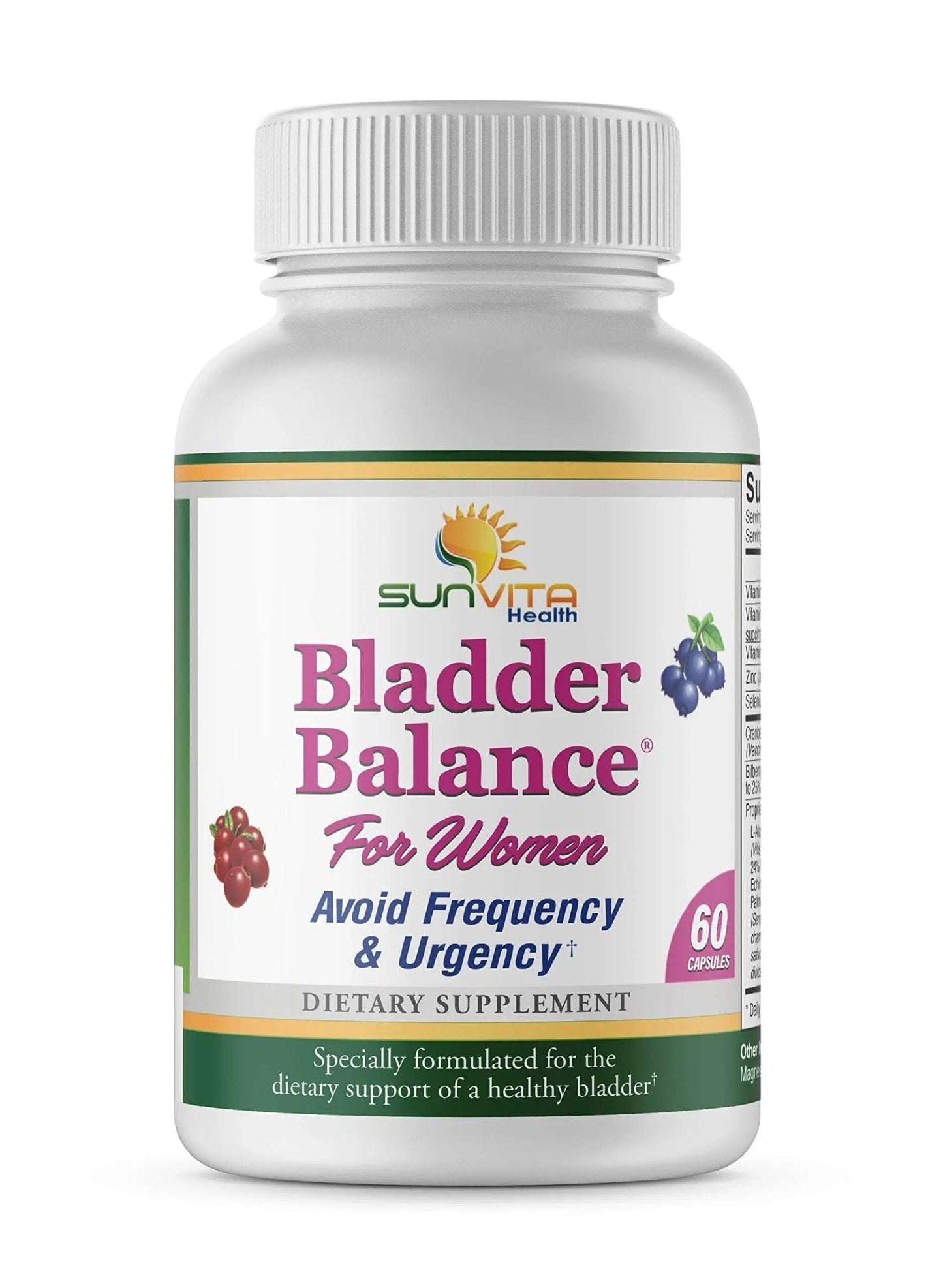 SunVita Health - Bladder Balance® - Bladder Control for Women • Bladder Issues Such as Urinary Frequency, Urgency and Urinary Tract Issues! - PrimeBioHealth - canada supplements