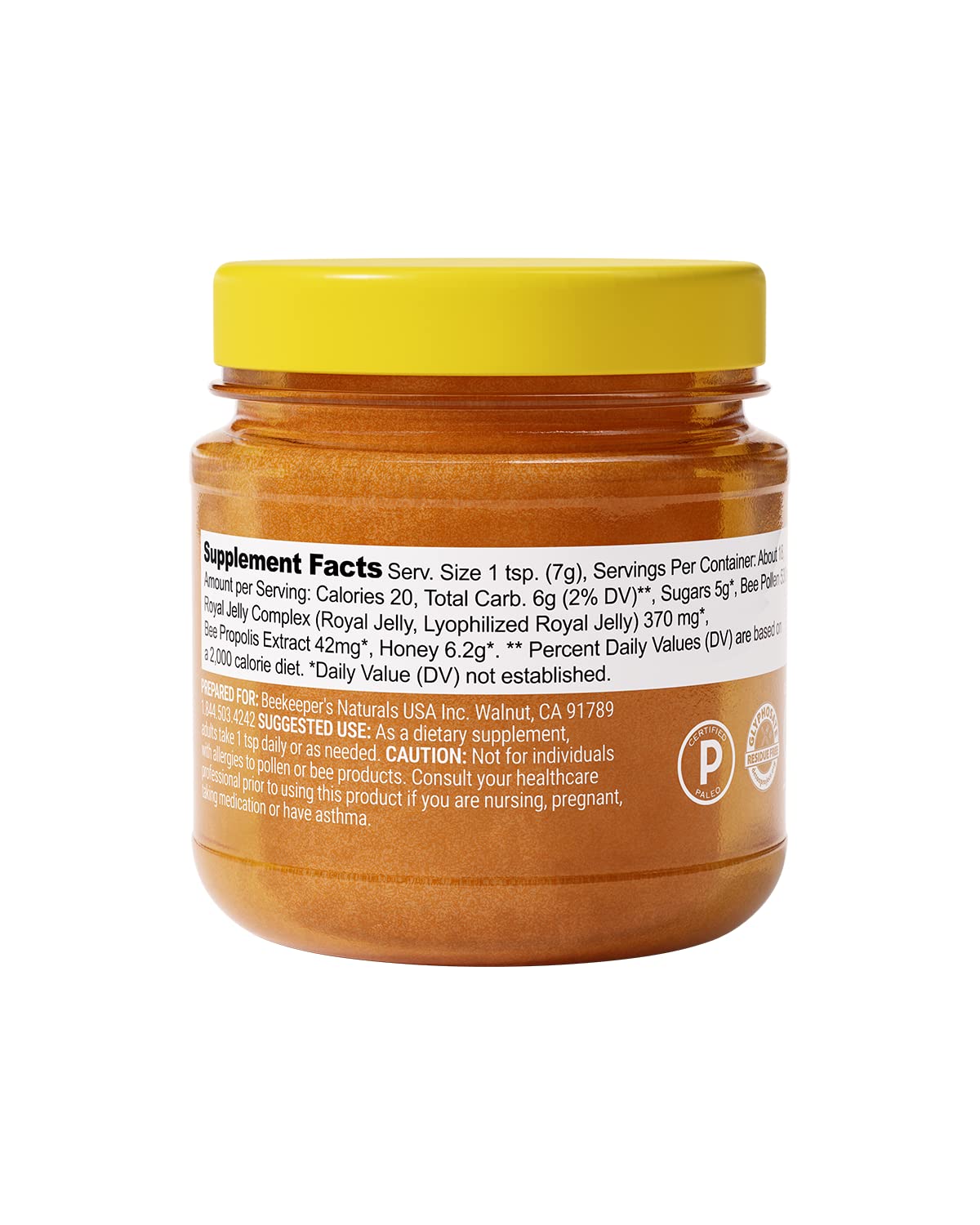 Superfood Honey by Beekeeper's Naturals - Bee Pollen, Royal Jelly, Propolis, Honey - Natural Energy, Immune Support - PrimeBioHealth - canada supplements