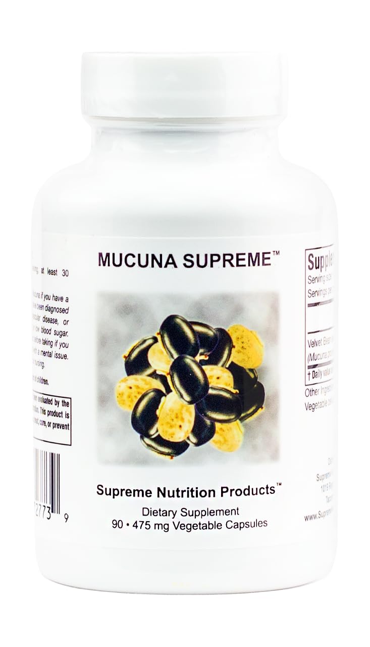 Supreme Nutrition Mucuna Supreme, 90 Pure Cowhage Vegetarian Capsules - PrimeBioHealth - canada supplements