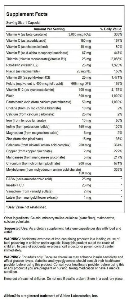 Swanson Active One Multivitamin with Iron 90 Capsules - PrimeBioHealth - canada supplements