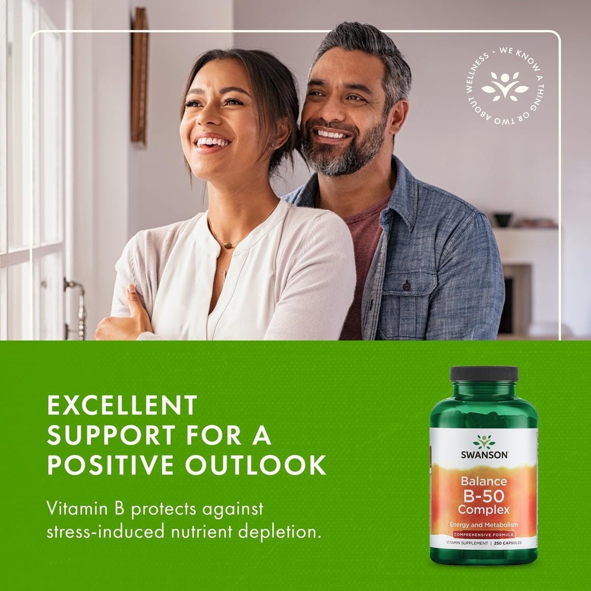 Swanson Balance B-50 High-Potency B Vitamin Complex for Busy Adults Seeking Immune, Heart, and Nervous System Support (250 Capsules) - PrimeBioHealth - canada supplements