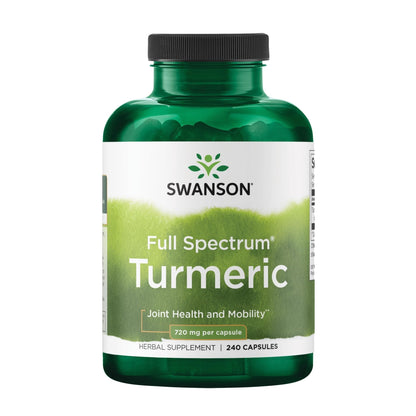 Swanson Full Spectrum Turmeric Curcumin Joint, Liver, and Digestive Support Supplement for Active Adults - Non-GMO - PrimeBioHealth - canada supplements