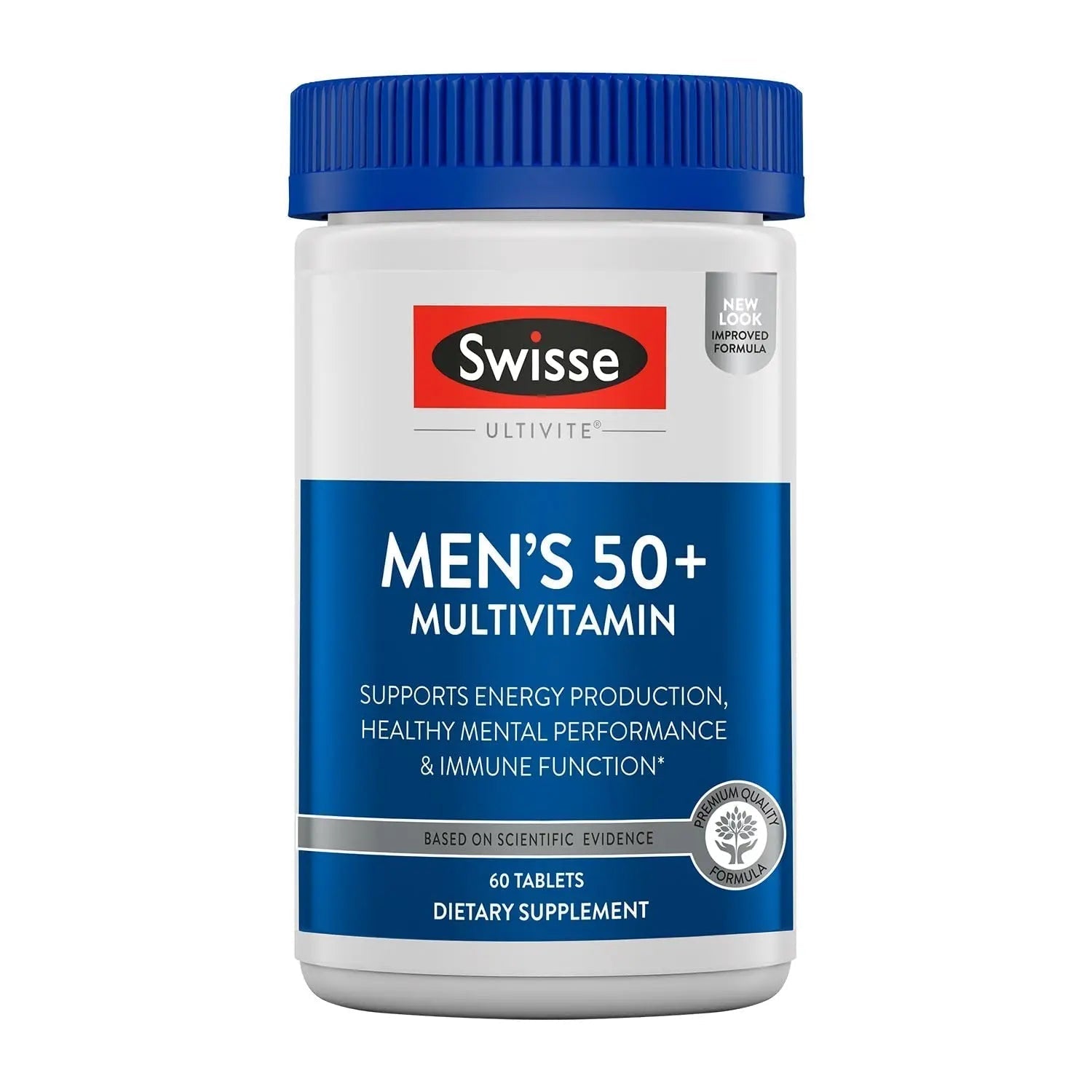 Swisse Daily Multivitamin for Men 50 and Over | 39 Vitamins, Antioxidants and Minerals + Adaptogens | Energy & Immune Support | - PrimeBioHealth - canada supplements