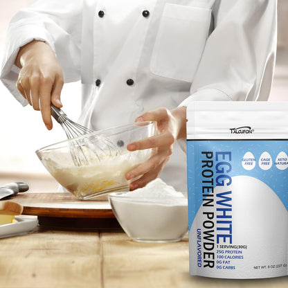 Talcufon Egg White Protein Powder 8 Oz Pasteurized No Additives, High Protein, Gluten-Free Ideal for Baking and Cooking, Unflavored 227G - PrimeBioHealth - canada supplements