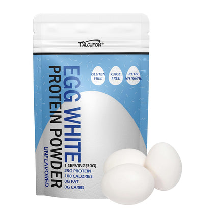Talcufon Egg White Protein Powder 8 Oz Pasteurized No Additives, High Protein, Gluten-Free Ideal for Baking and Cooking, Unflavored 227G - PrimeBioHealth - canada supplements