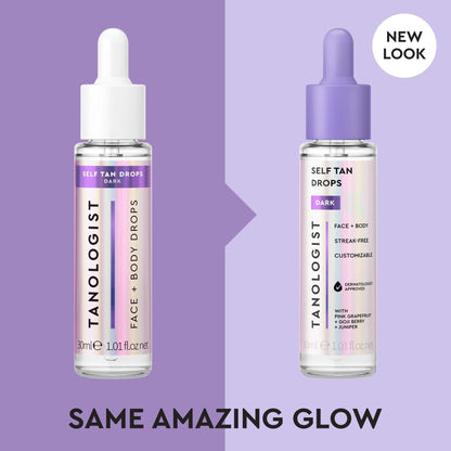 Tanologist Dark Self Tan Drops, Streak-Free Body & Face Tanning Drops, No Fake Tan Smell - PrimeBioHealth - canada supplements