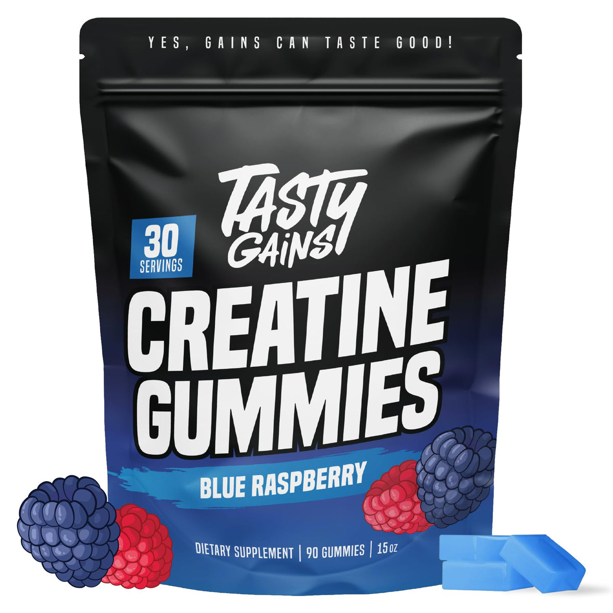 TASTY GAINS Creatine Gummies - 90g of Creatine Monohydrate - Workout Supplements - Build Muscle & Boost Strength for Men & Women - Made in USA - PrimeBioHealth - canada supplements