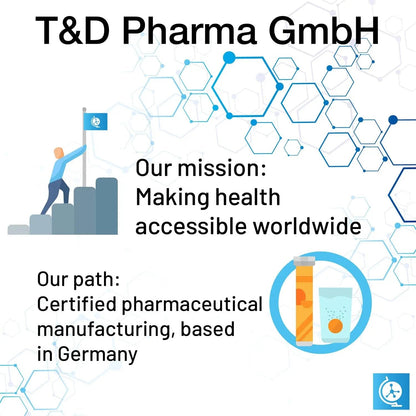 T&D German Multvitamin 10 Vitamins - 40 Vegan Drink Effervescent Tablets - Orange Flavor - PrimeBioHealth - canada supplements