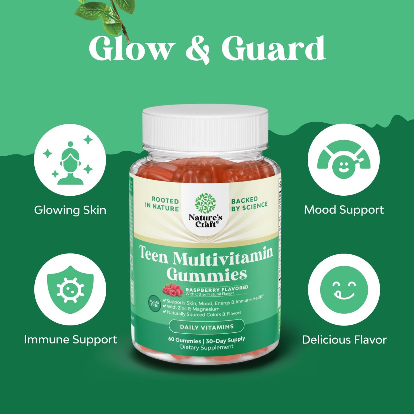 Teen Multivitamin Gummies 12-17 - Teen Boys & Girls Gummy Vitamins for Better Skin, Immune Strength, Mood & Energy Support - Teenage Girl & Boy Supplements - PrimeBioHealth - canada supplements