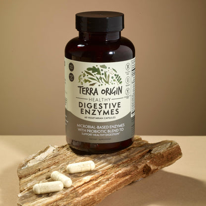TERRA ORIGIN Digestive Enzymes with Probiotics & Prebiotics | 60 Capsules | Supports Digestive Gut Health | Non GMO, Gluten Free, - PrimeBioHealth - canada supplements