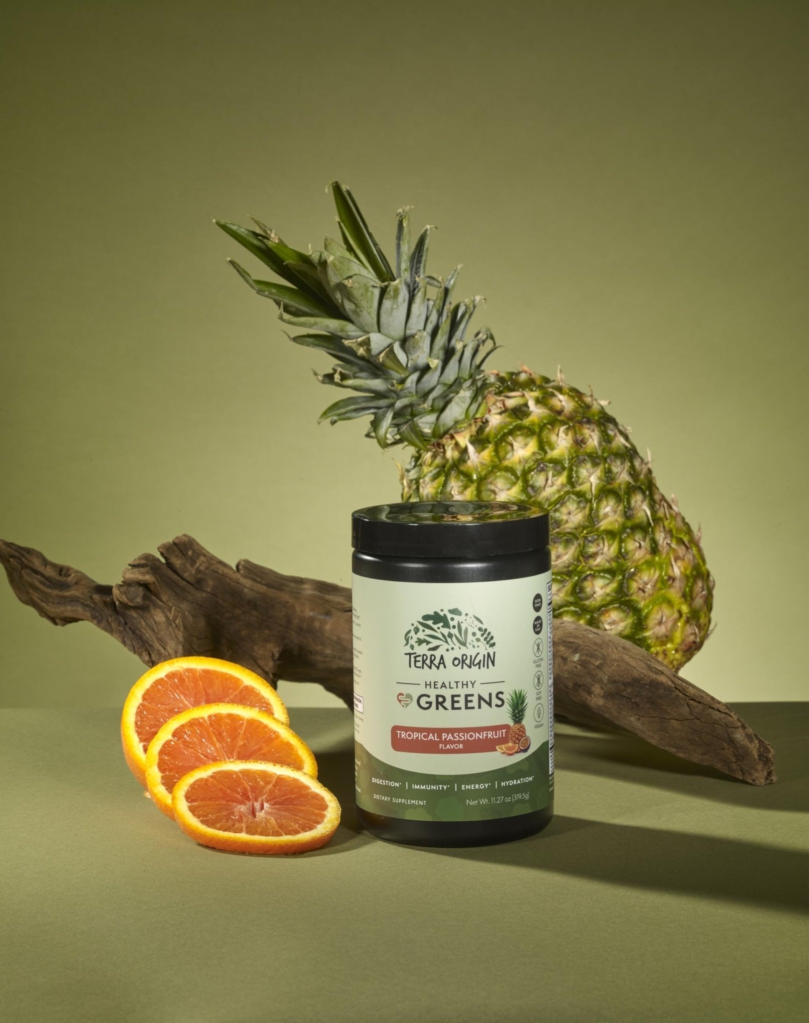 TERRA ORIGIN Healthy Greens Powder Supplement | Superfood Digestive Enzyme & Probiotic Blends | Immune, Gut, and Digestive Support for Women - PrimeBioHealth - canada supplements