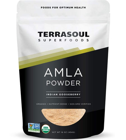 Terrasoul Superfoods Organic Amla Berry Powder (Amalaki), 16 Oz - Rich in Antioxidant Vitamin C | Supports Immunity - PrimeBioHealth - canada supplements