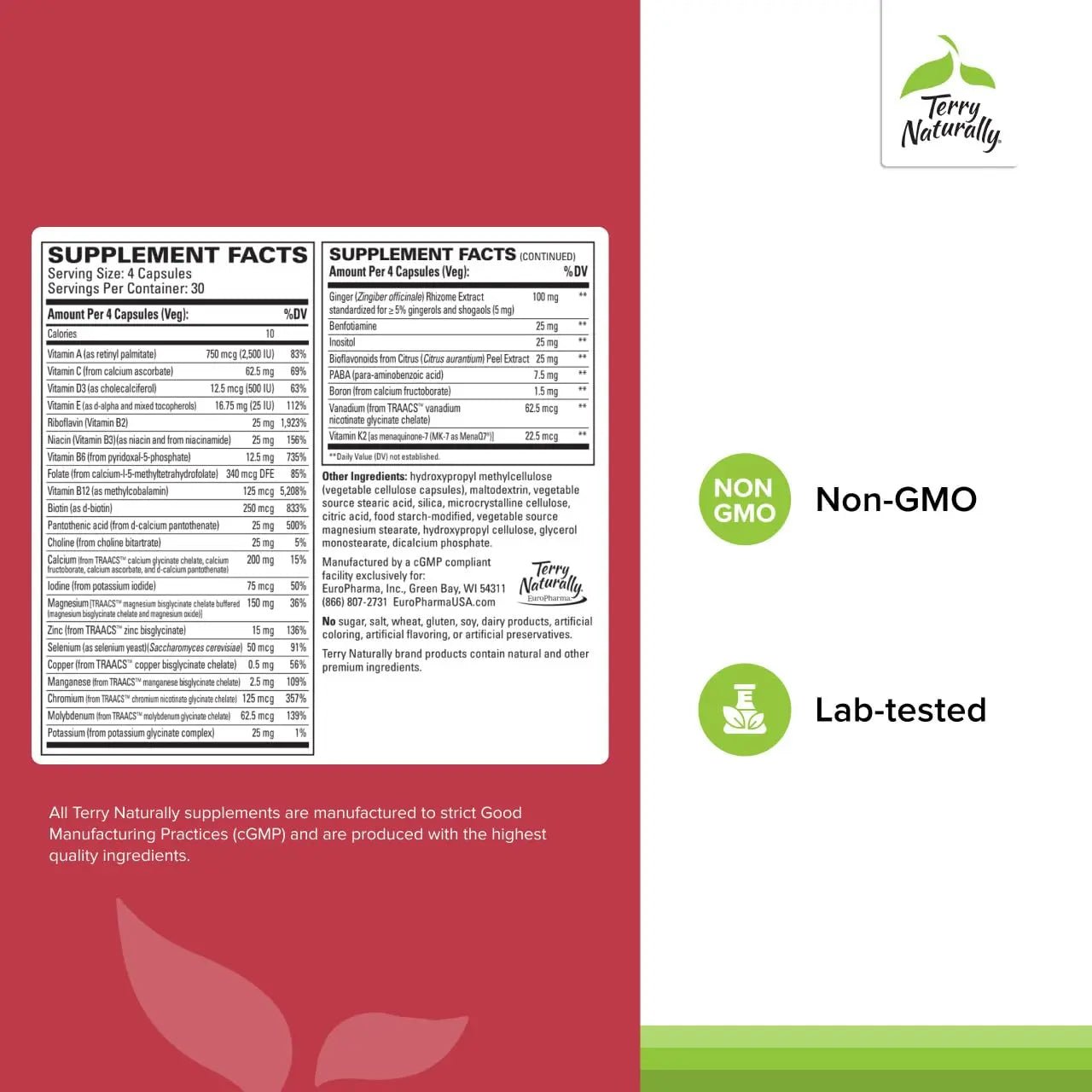 Terry Naturally Clinical Essentials - Supplement to Aid Bone, Cardiovascular & Immune Health - Supplement with Chelated Minerals - PrimeBioHealth - canada supplements