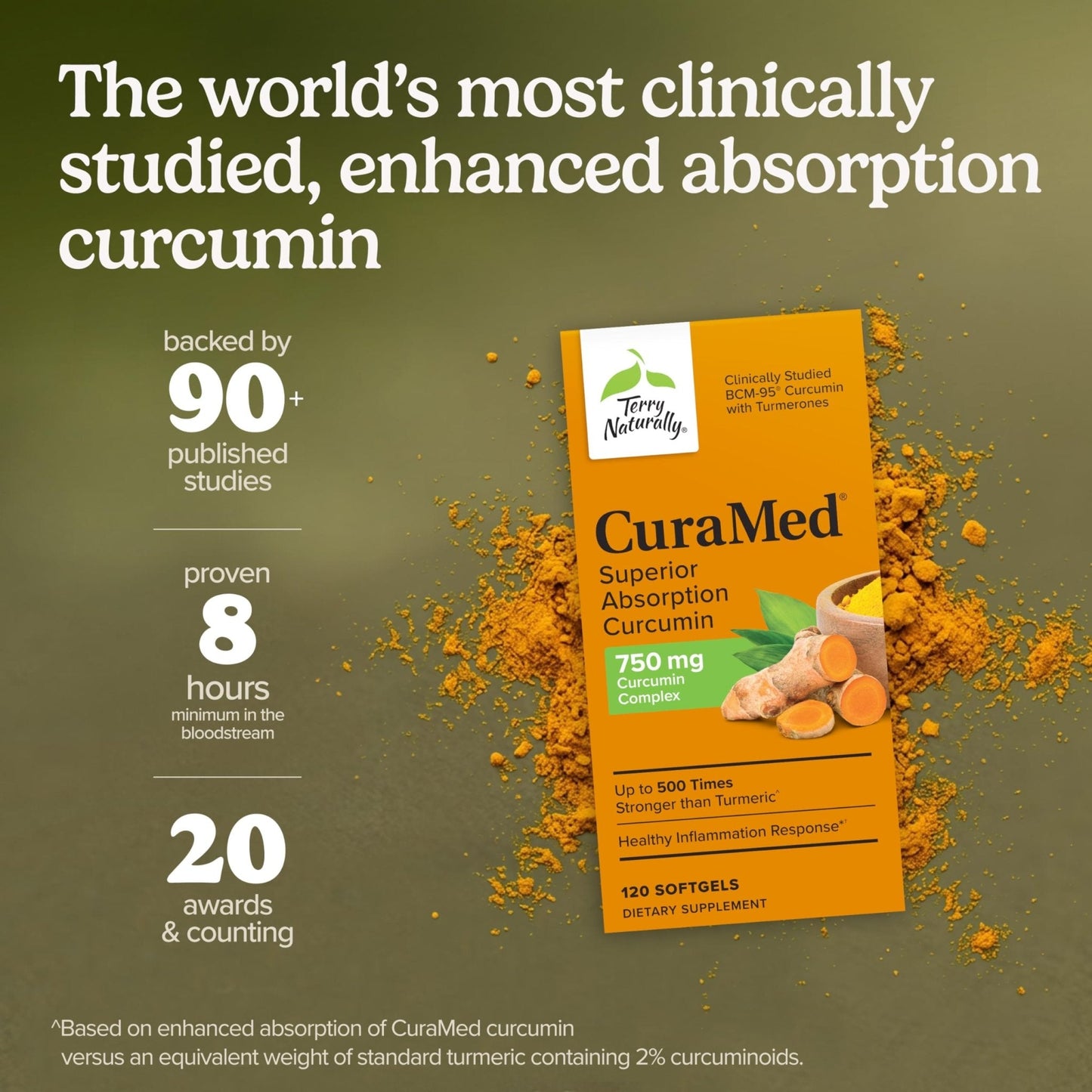 Terry Naturally CuraMed 750 mg - Antioxidant Supplement for Brain & Heart Health Support - Supplement with High-Potency Curcumin Complex - Kidney, Liver - PrimeBioHealth - canada supplements