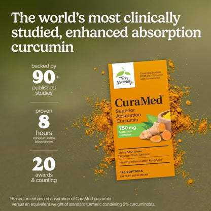 Terry Naturally CuraMed 750 mg - Antioxidant Supplement for Brain & Heart Health Support - Supplement with High-Potency Curcumin Complex - Kidney, Liver - PrimeBioHealth - canada supplements