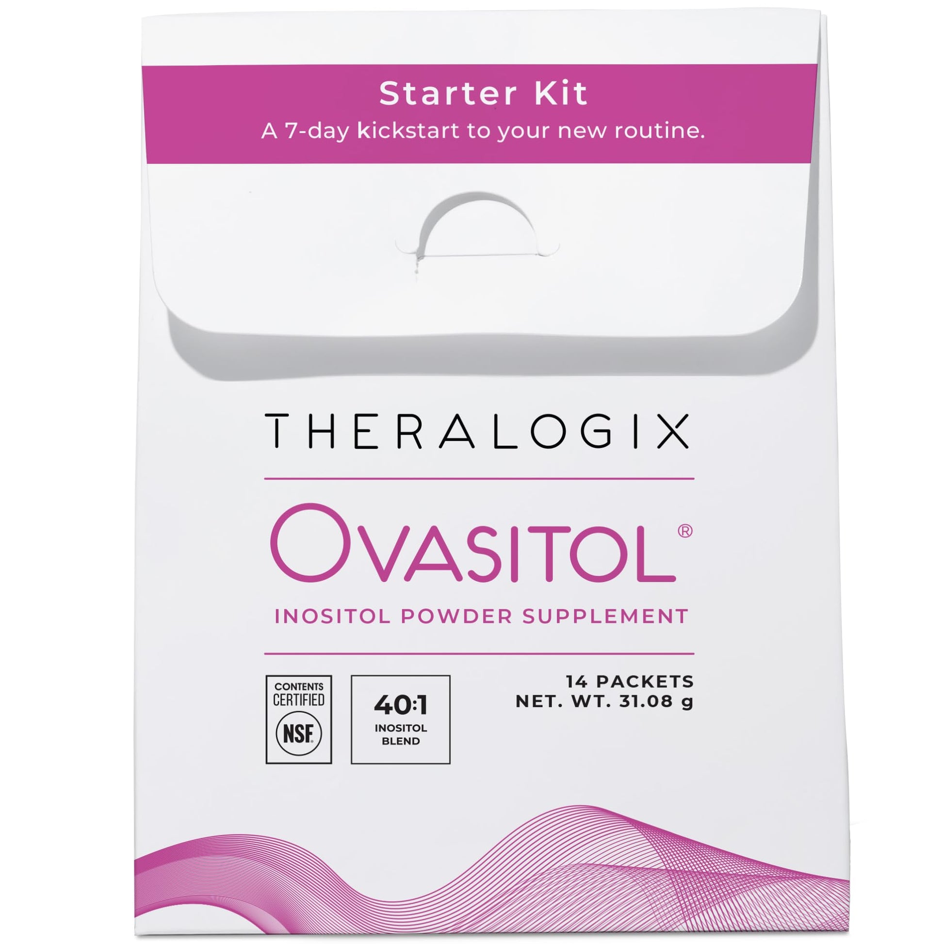 Theralogix Ovasitol Inositol Powder – 7-Day Starter Kit | Premium Inositol Supplement for Women | 40:1 Ratio Myo & D-Chiro Inositol - PrimeBioHealth - canada supplements