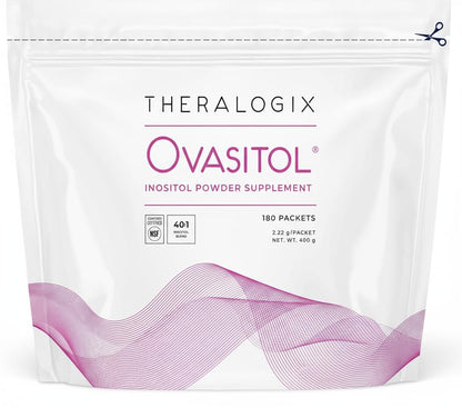 Theralogix Ovasitol Inositol Powder Packets - 90-Day Supply - Myo-Inositol & D-Chiro Inositol for Hormone Balance & Ovarian Function Support - PrimeBioHealth - canada supplements