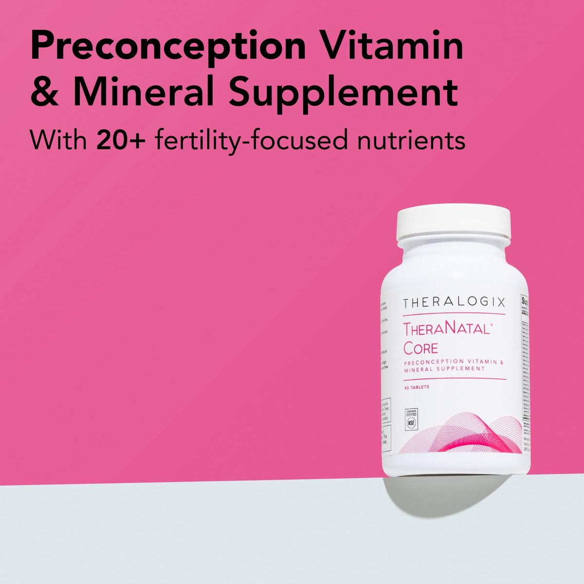 Theralogix TheraNatal Core Preconception Vitamin Supplement - 90-Day Supply - Prenatal Vitamins & Fertility Supplement for Women with Folate, Vitamin D3 - PrimeBioHealth - canada supplements