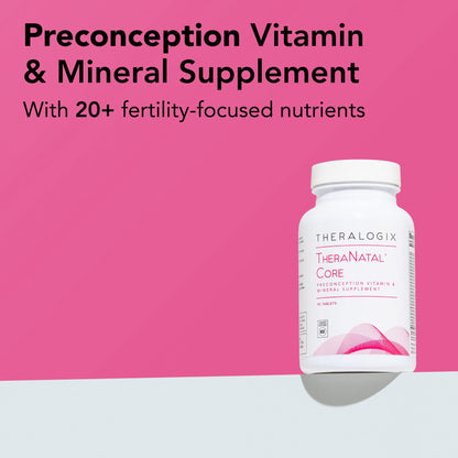 Theralogix TheraNatal Core Preconception Vitamin Supplement - 90-Day Supply - Prenatal Vitamins & Fertility Supplement for Women with Folate, Vitamin D3 - PrimeBioHealth - canada supplements