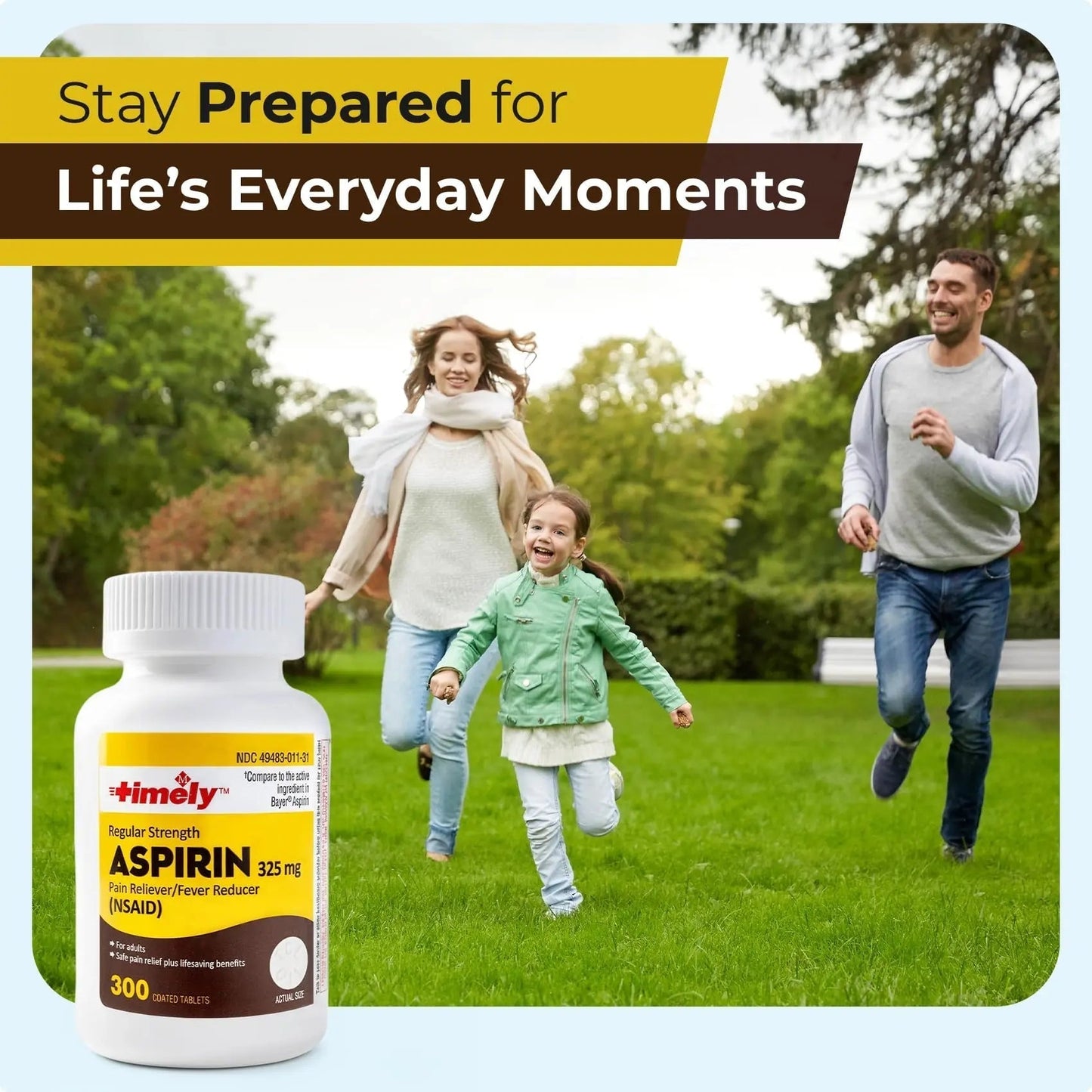 TIME-Cap-Labs 300 Count Regular Strength Aspirin 325mg for Adults - Compared to Bayer - Coated Regular Strength Aspirin Tablets - Pain Reliever for Minor Aches and Pains - PrimeBioHealth - canada supplements