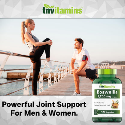 tnvitamins Boswellia Extract Capsules, 120 Count | 1,200 mg Per Capsule | 65% Boswellic Acids + 10:1 Concentrated Extract | Boswellia Serrata - PrimeBioHealth - canada supplements