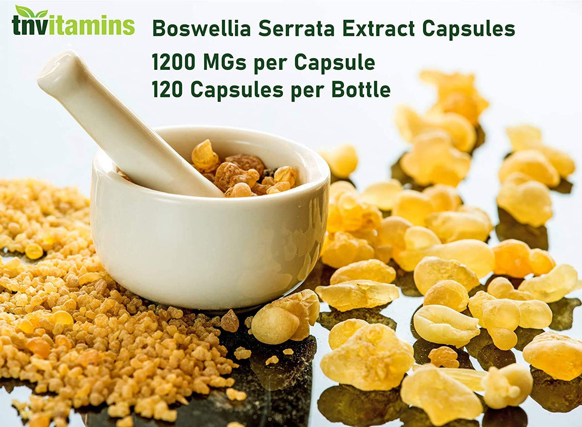 tnvitamins Boswellia Extract Capsules, 120 Count | 1,200 mg Per Capsule | 65% Boswellic Acids + 10:1 Concentrated Extract | Boswellia Serrata - PrimeBioHealth - canada supplements