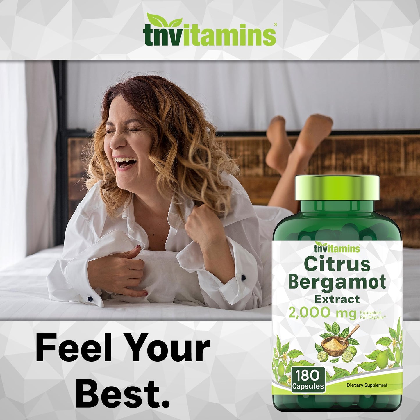 tnvitamins Citrus Bergamot 2000mg - 180 Capsules | Ultra Potent Citrus Bergamot Supplement 2000 mg Per 1 Capsule Serving - PrimeBioHealth - canada supplements
