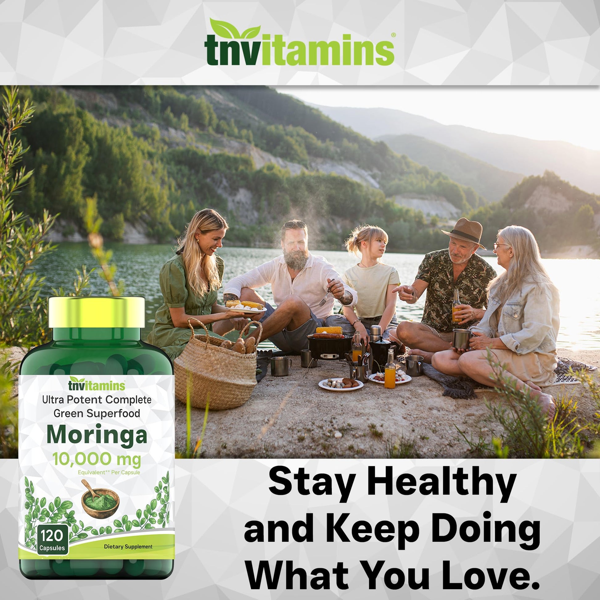 tnvitamins Moringa Capsules 10,000 mg - 120 Capsules | High Potency Moringa Leaf Extract Superfood Supplement for Energy - PrimeBioHealth - canada supplements