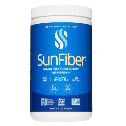 Tomorrow's Nutrition, Sunfiber, Prebiotic Fiber Supplement for Digestive Health, Low FODMAP, Gluten-Free, Unflavored, 30 Servings - PrimeBioHealth - canada supplements