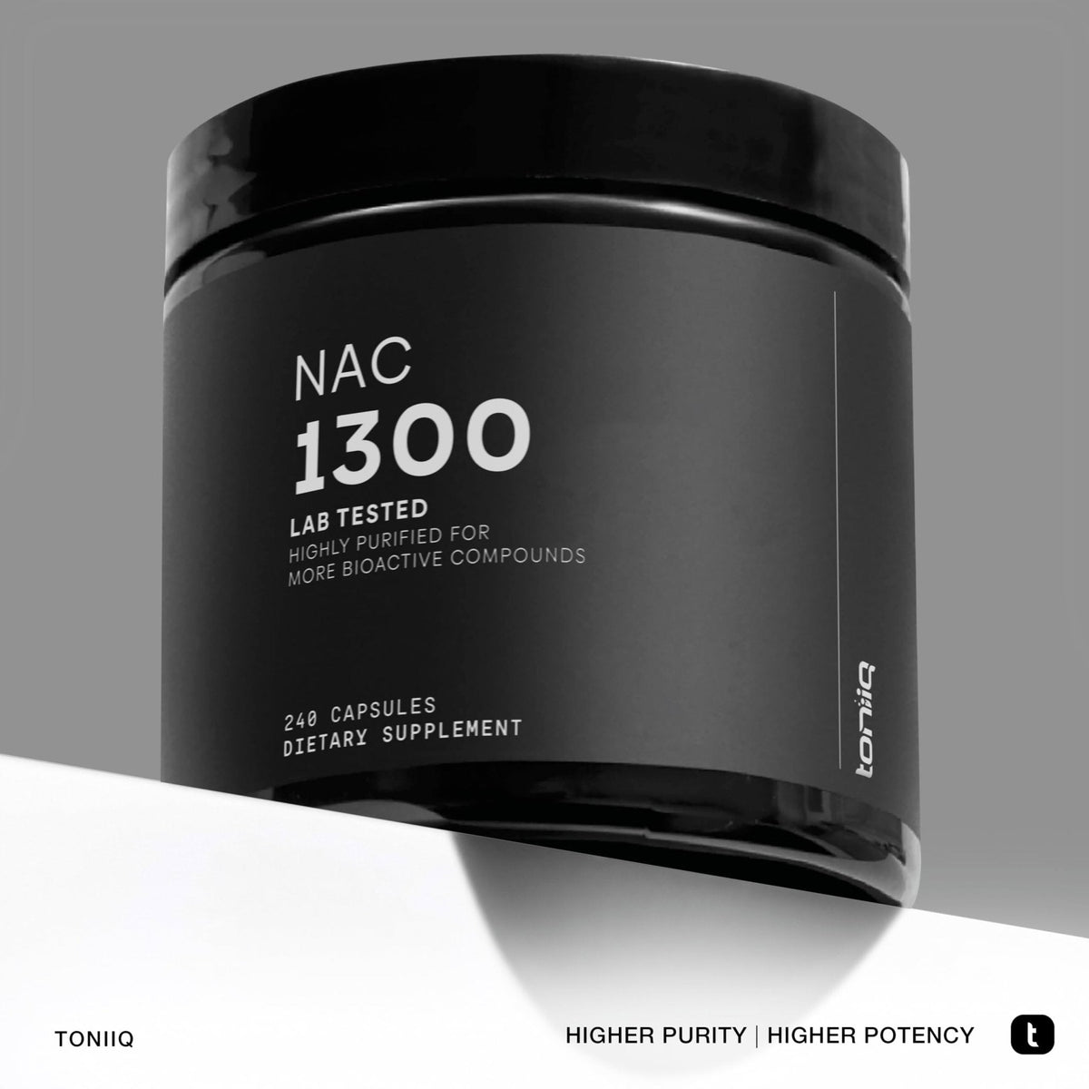 Toniiq 1300mg NAC - 4 Month Supply - Min. 98%+ Tested Purity - Ultra High Strength Bioavailable NAC Cysteine Supplement - 240 Vegetarian N Acetyl Cysteine - PrimeBioHealth - canada supplements