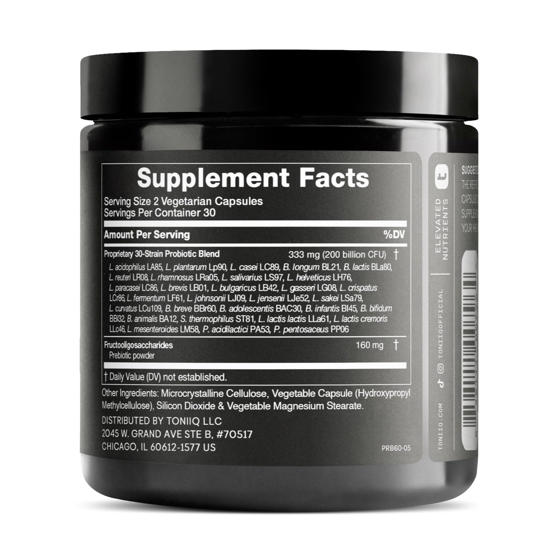 Toniiq 200 Billion CFU Probiotic Supplement 30 Verified Third-Party Tested Strains - Fully Shelf-Stable Probiotics Formula - PrimeBioHealth - canada supplements