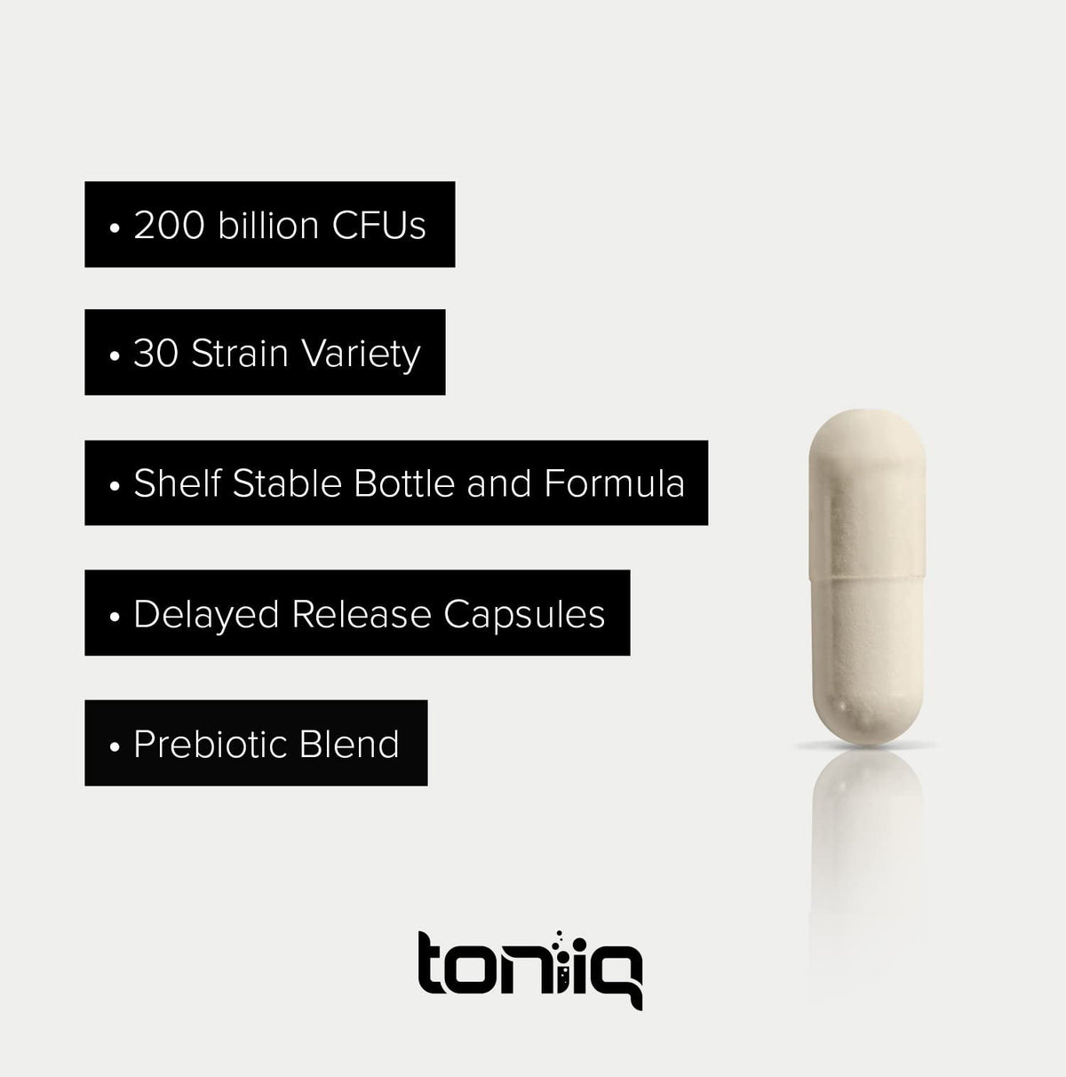 Toniiq 200 Billion CFU Probiotic Supplement 30 Verified Third-Party Tested Strains - Fully Shelf-Stable Probiotics Formula - PrimeBioHealth - canada supplements