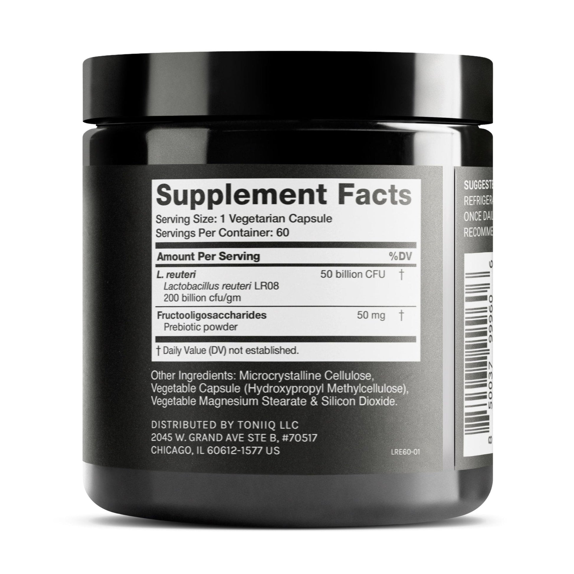 Toniiq 50 Billion CFU Lactobacillus Reuteri Probiotic 50mg per Serving - L Reuteri Probiotics - Highest CFU Count Lactobacillus Reuteri Probiotic - 60 Vegetarian Capsules - 60 Servings - PrimeBioHealth - canada supplements