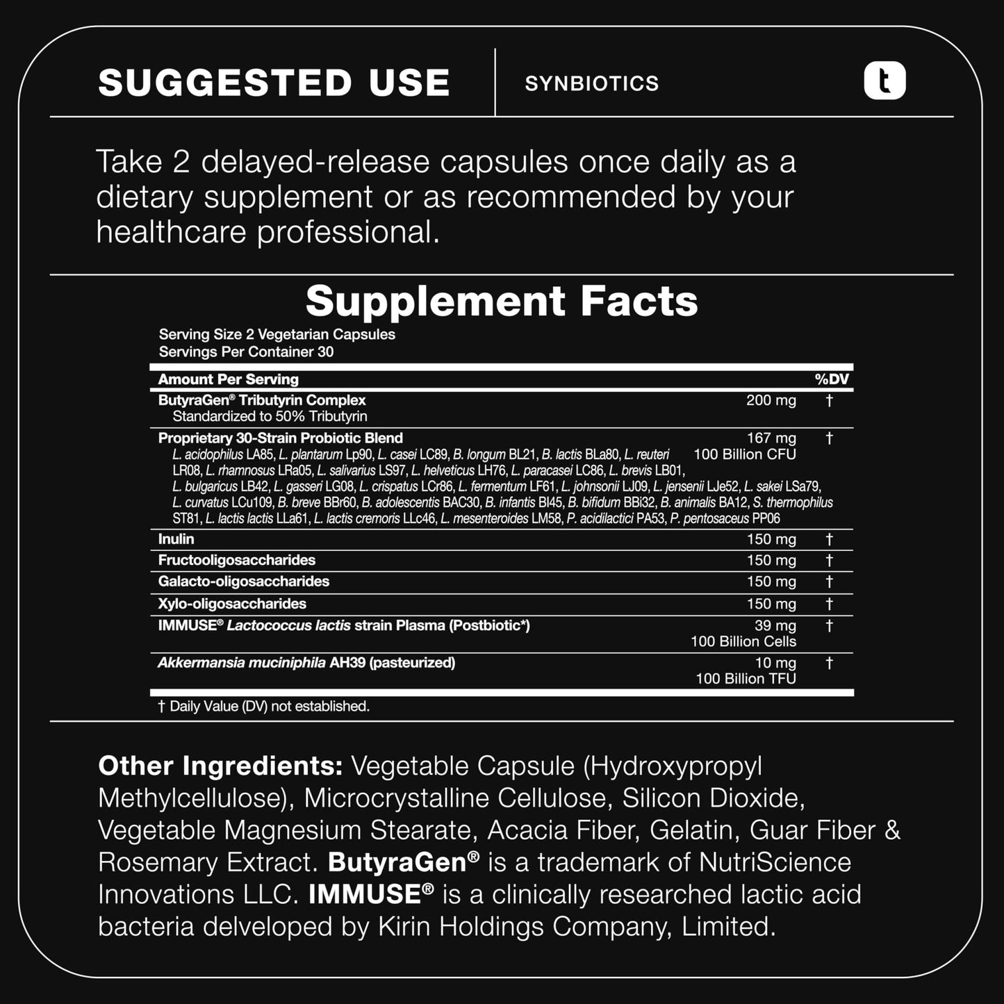 Toniiq Prebiotics and Probiotics – 200B CFU Synbiotic with Postbiotics IMMUSE® & ButyraGen® – 30 Strains for Gut & Digestive Health – Shelf-Stable - PrimeBioHealth - canada supplements