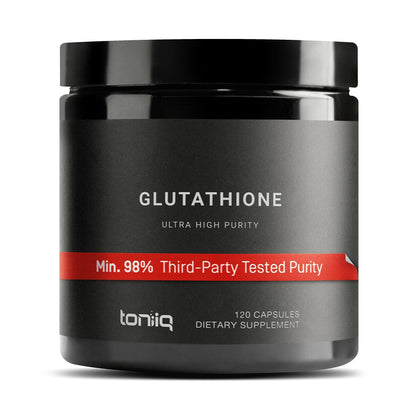 Toniiq Ultra High Strength Glutathione Capsules - 1000mg Concentrated Formula - 98%+ Highly Purified and Bioavailable - Non-GMO Fermentation - PrimeBioHealth - canada supplements