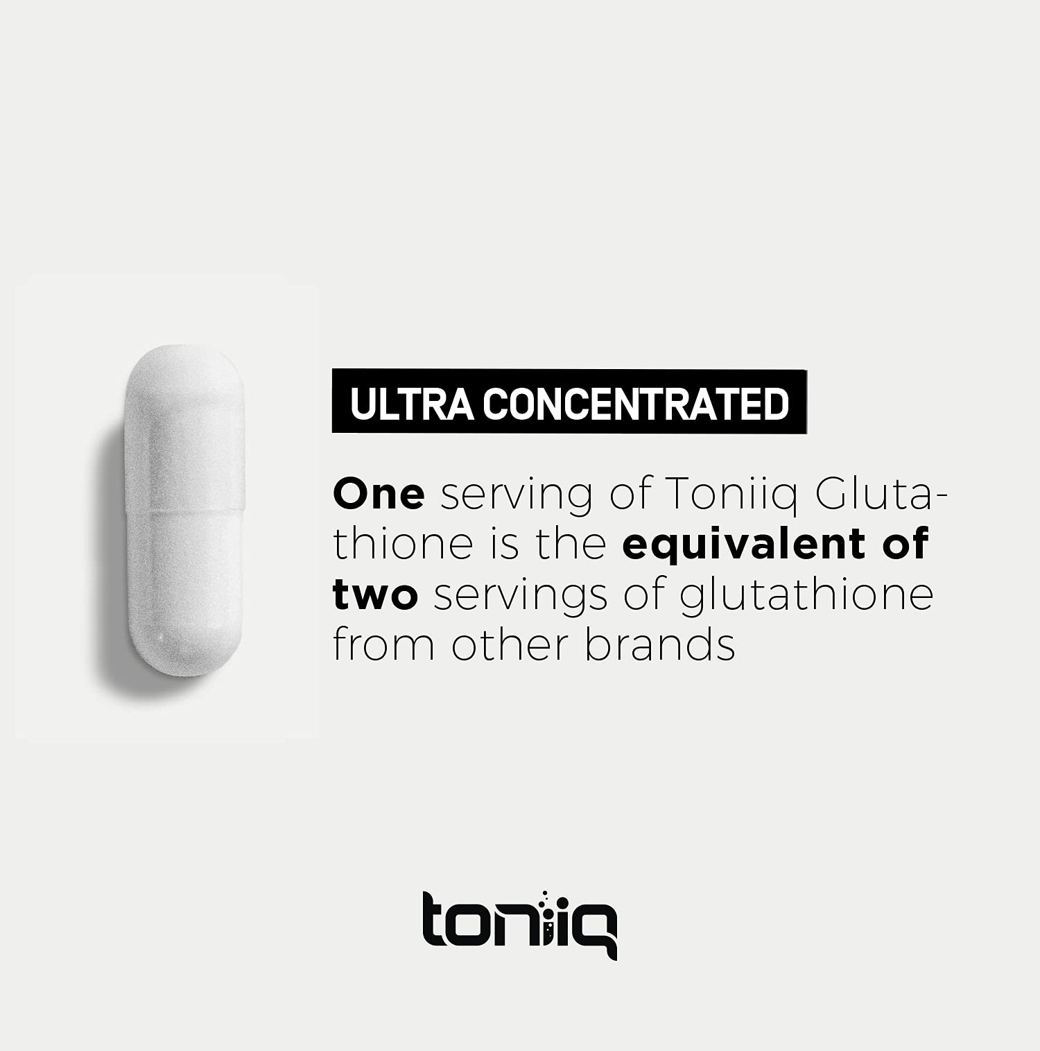 Toniiq Ultra High Strength Glutathione Capsules - 1000mg Concentrated Formula - 98%+ Highly Purified and Bioavailable - Non-GMO Fermentation - PrimeBioHealth - canada supplements