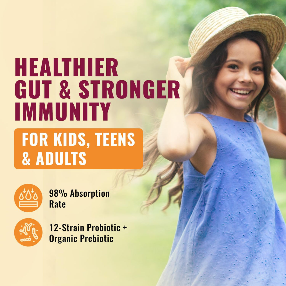 Total Nutra USDA Organic Liquid Probiotic for Kids, Women & Men, Toddler Probiotic Drops with Alfalfa Prebiotic Blend + Acidophilus for Gut Health, Vegan - PrimeBioHealth - canada supplements