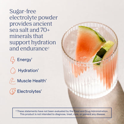 Trace Minerals ZeroLyte Salty Watermelon Flavor - Sugar Free Electrolyte Drink Mix - Supports Hydration, Energy, Stamina - Ancient Sea Salt, - PrimeBioHealth - canada supplements