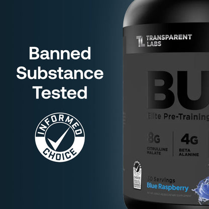 Transparent Labs Bulk Black Pre Workout - Clinically Dosed, Sugar Free Preworkout for Men and Women with Beta Alanine Powder, Citrulline Malate - PrimeBioHealth - canada supplements