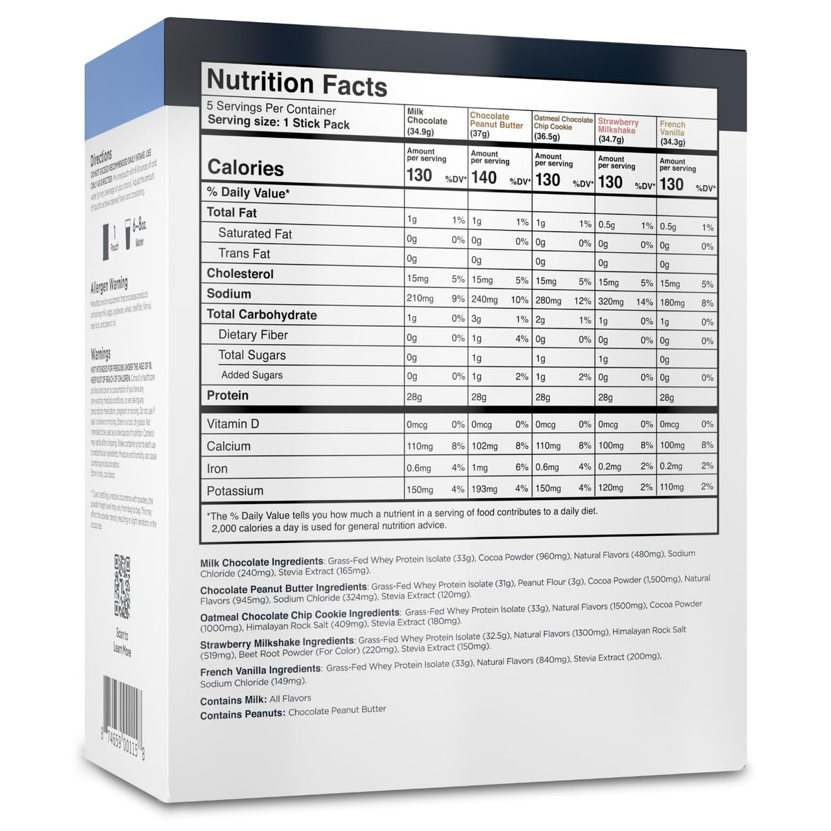 Transparent Labs Grass-Fed Whey Protein Isolate - Natural Flavor, Gluten Free Whey Protein Powder w/ 28g of Protein per Serving - PrimeBioHealth - canada supplements