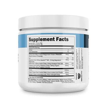Transparent Labs Hydrate Naturally Sweetened Electrolytes Powder - Hydration Powder Electrolytes with Coconut Water, Calcium, Taurine, & Potassium - PrimeBioHealth - canada supplements