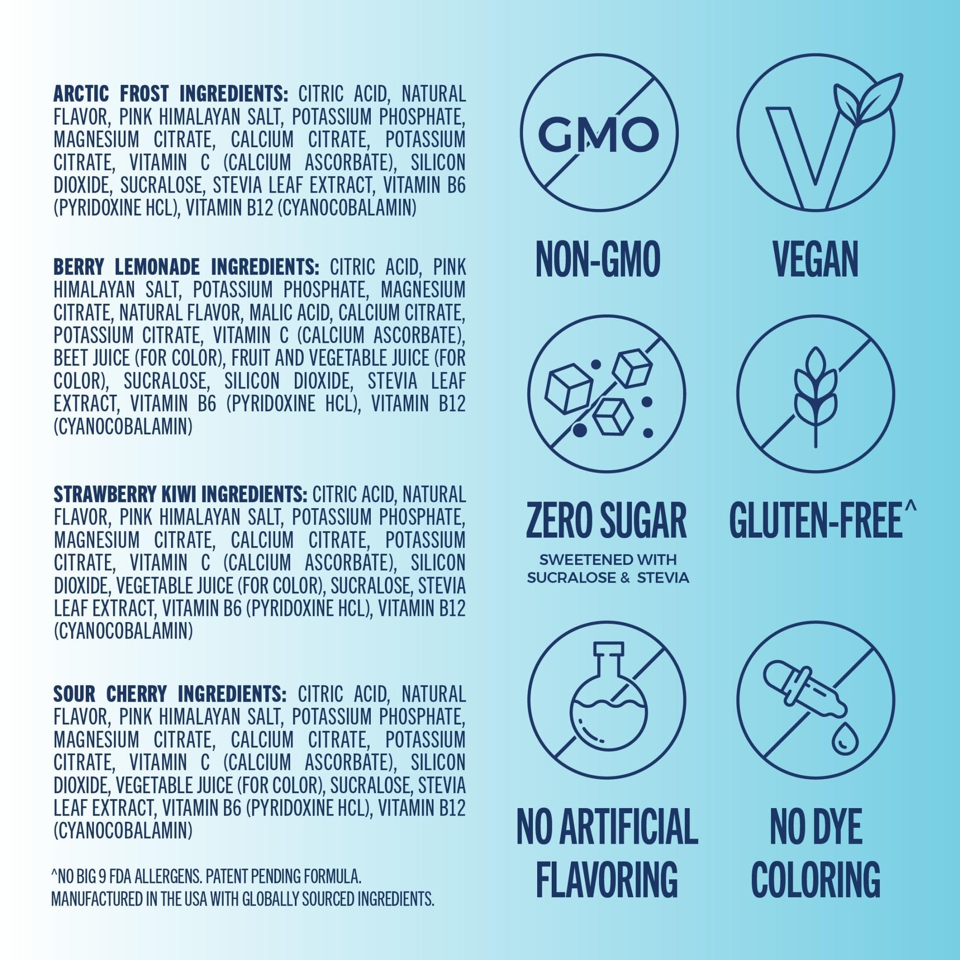 TREVI™ Everyday Sugar Free Electrolytes - Essential Drink Mix Hydration Powder Packets - 20 Count - Favorites Variety Pack - Sour Cherry, Strawberry Kiwi, Berry Lemonade, Arctic Frost - PrimeBioHealth - canada supplements