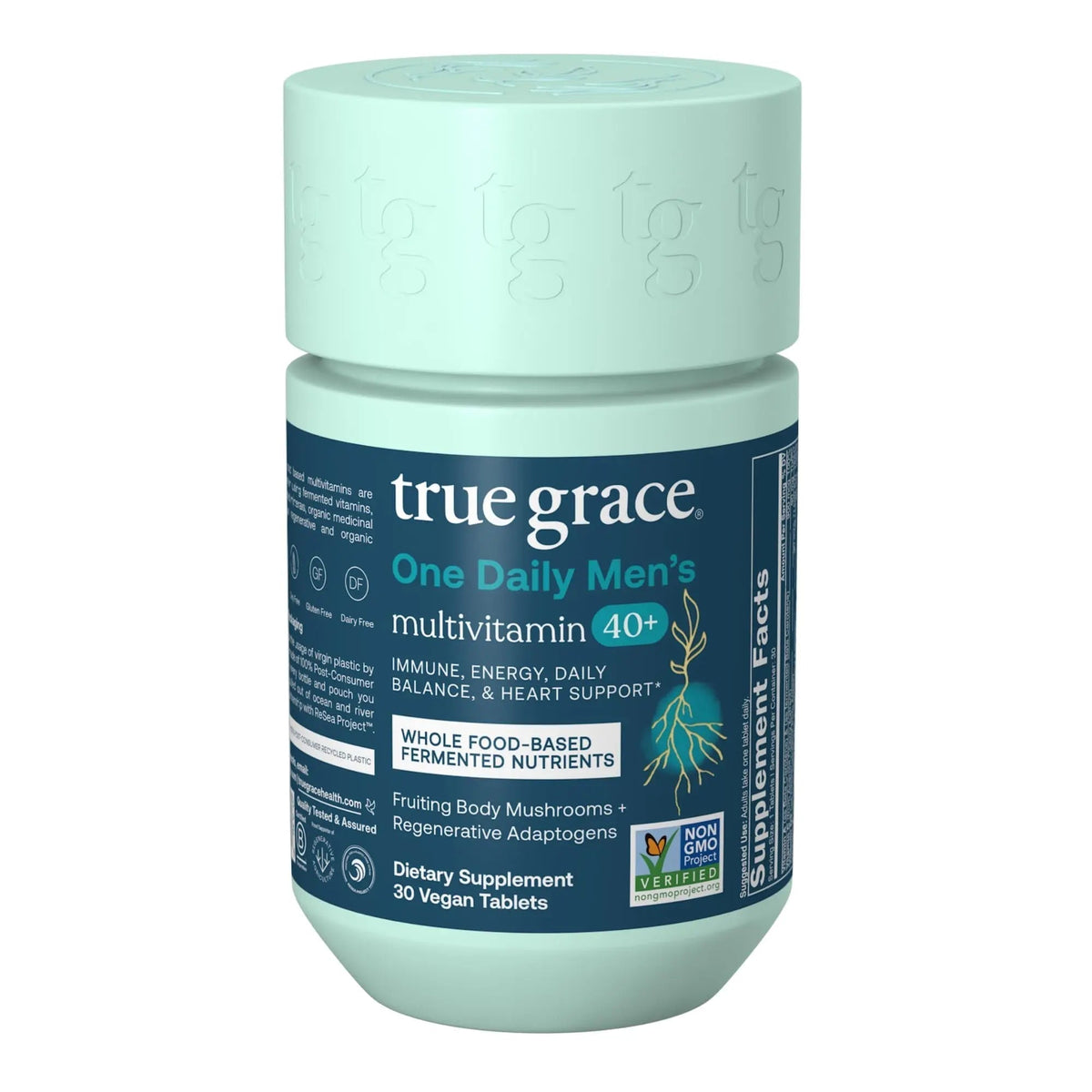 True Grace Men's 40+ One Daily Multivitamin Fermented Minerals, Organic Adaptogens & Mushrooms Whole Body Balance Immune - PrimeBioHealth - canada supplements