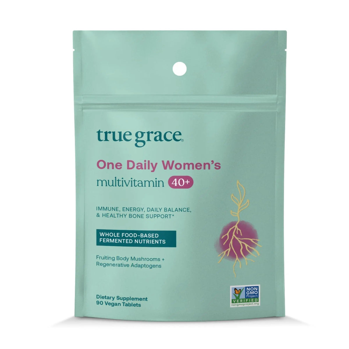 True Grace One Daily Women’s Multivitamin 40+ Fermented Minerals, Organic Adaptogens & Mushrooms Energy, Immune, Bone Support - PrimeBioHealth - canada supplements