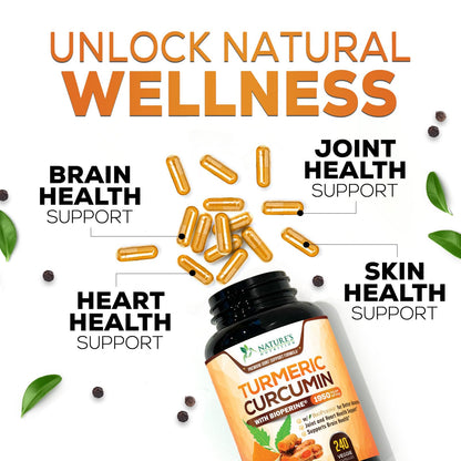 Turmeric Curcumin Supplement - 95% Curcuminoids with Organic Turmeric & BioPerine Black Pepper for Best Absorption - Daily Joint & Immune Health Support - PrimeBioHealth - canada supplements