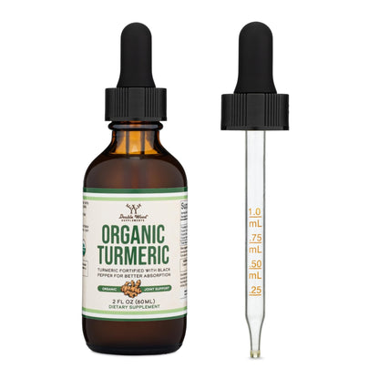 Turmeric Curcumin with Black Pepper Drops - Organic Turmeric Supplement Drops 1,180mg - 2FL OZ, 60 Servings (with Black Pepper Seed, Ginger, Rosemary, and Sage) - PrimeBioHealth - canada supplements